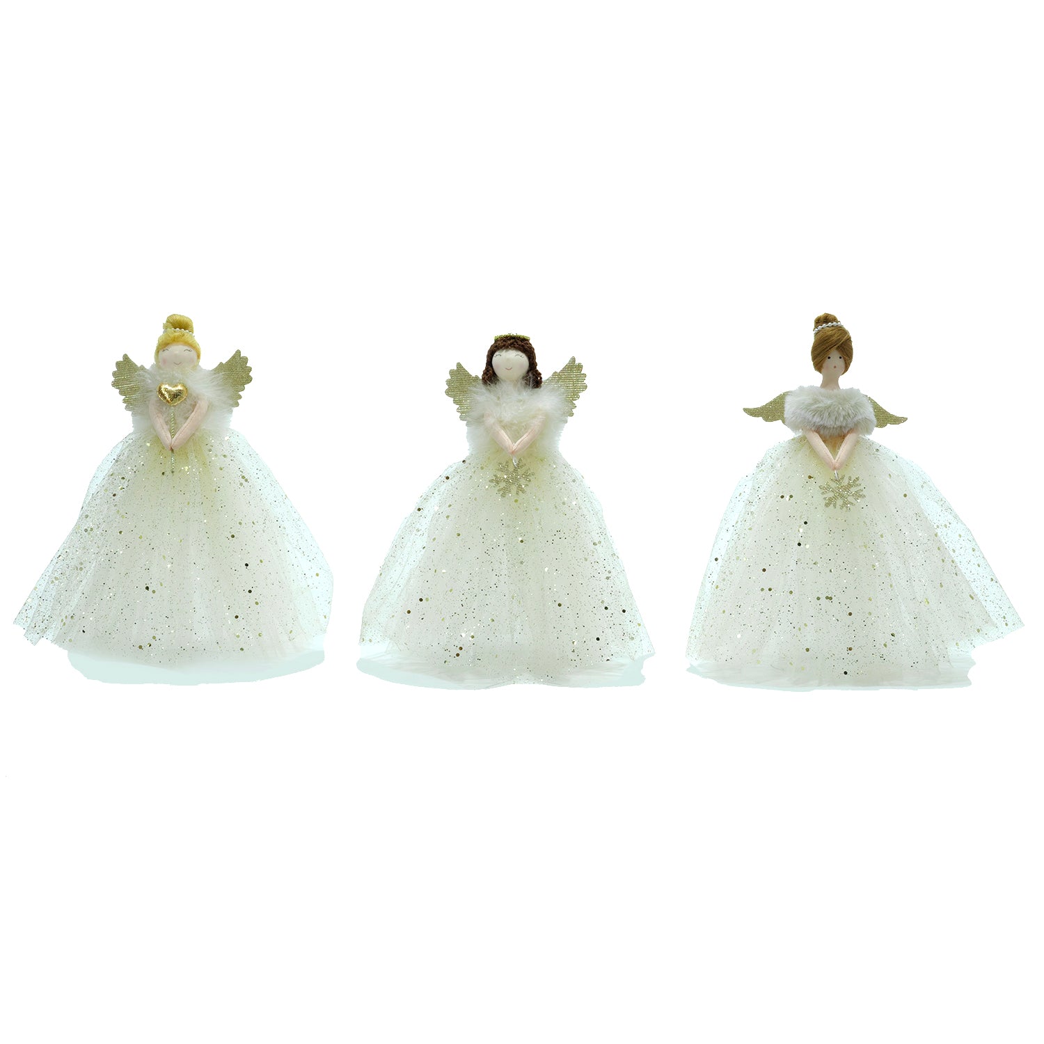 VESTIAMO CASA GRAN NATALE - Puntale Angelo Dorato per Albero di Natale h30 cm